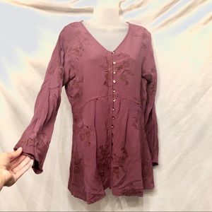Boho embroidered J.Jill Tunic